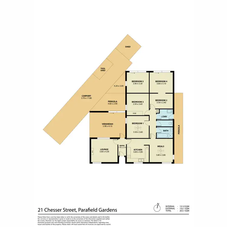Floorplan of Homely house listing, 21 Chesser Street, Parafield Gardens SA 5107