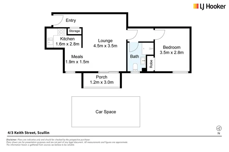 Floorplan of Homely unit listing, 4/3 Keith Street, Scullin ACT 2614