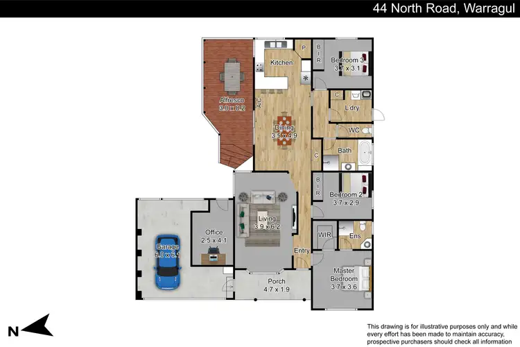Floorplan of Homely house listing, 44 North Road, Warragul VIC 3820