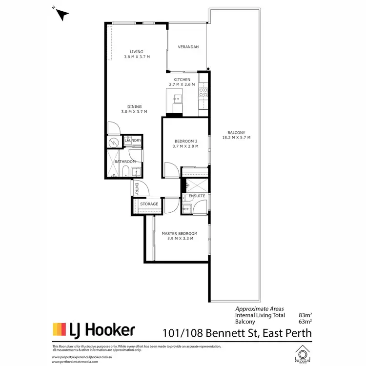 Floorplan of Homely apartment listing, 101/108 Bennett Street, East Perth WA 6004