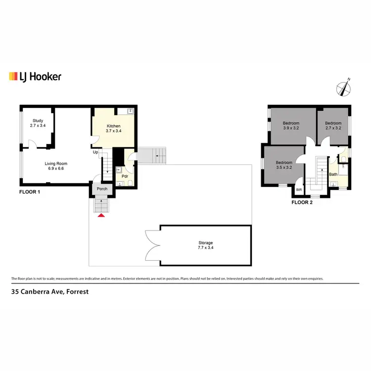 Floorplan of Homely semi-detached listing, 35 Canberra Avenue, Forrest ACT 2603