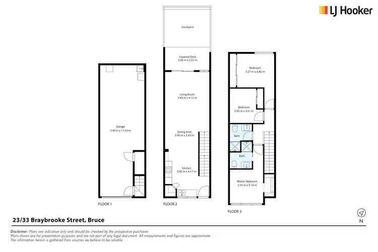 Floorplan of Homely townhouse listing, 23/33 Braybrooke Street, Bruce ACT 2617