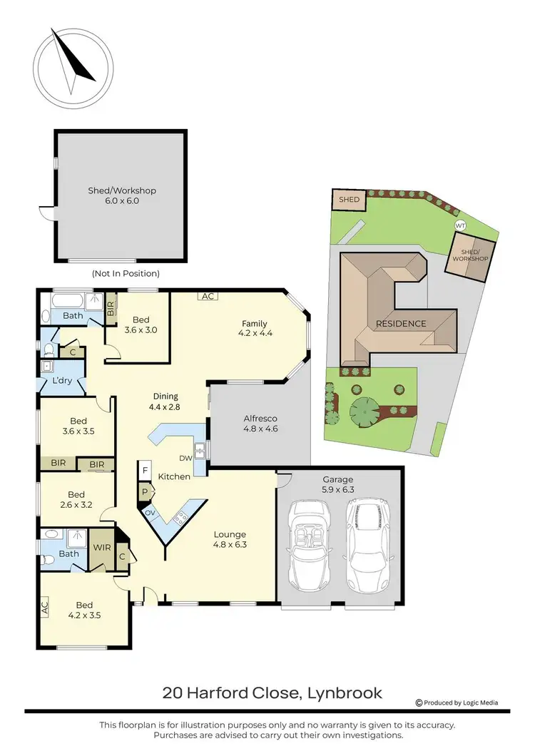 Floorplan of Homely house listing, 20 Harford Close, Lynbrook VIC 3975