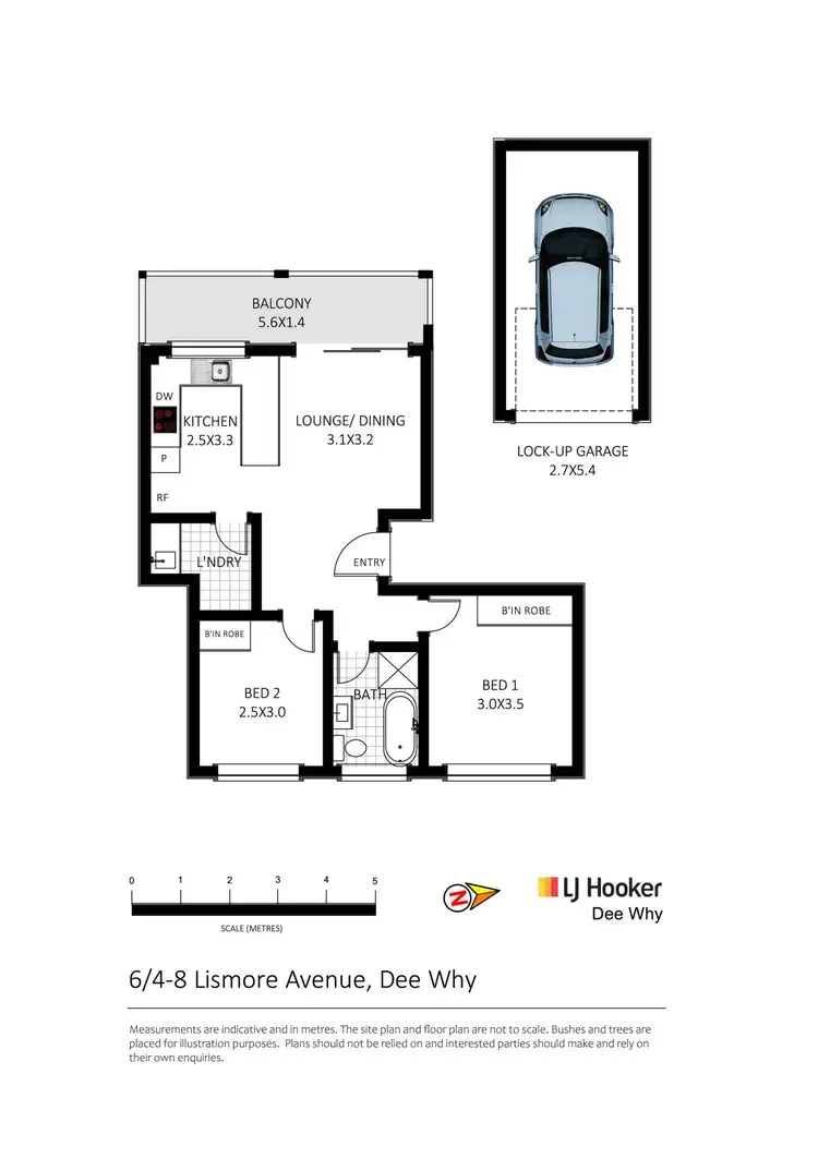 Floorplan of Homely apartment listing, 6/4-8 Lismore Avenue, Dee Why NSW 2099