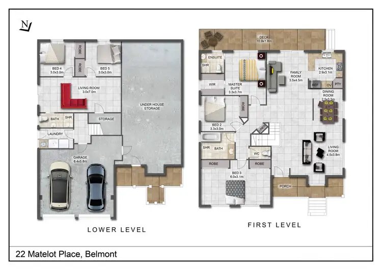 Floorplan of Homely house listing, 22 Matelot Place, Belmont NSW 2280