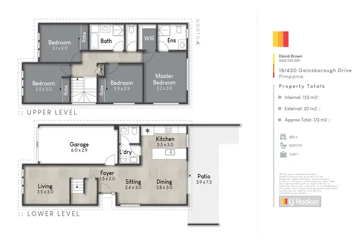 Floorplan of Homely townhouse listing, 18/430 Gainsborough Drive, Pimpama QLD 4209
