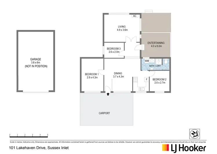 Floorplan of Homely house listing, 101 Lakehaven Drive, Sussex Inlet NSW 2540