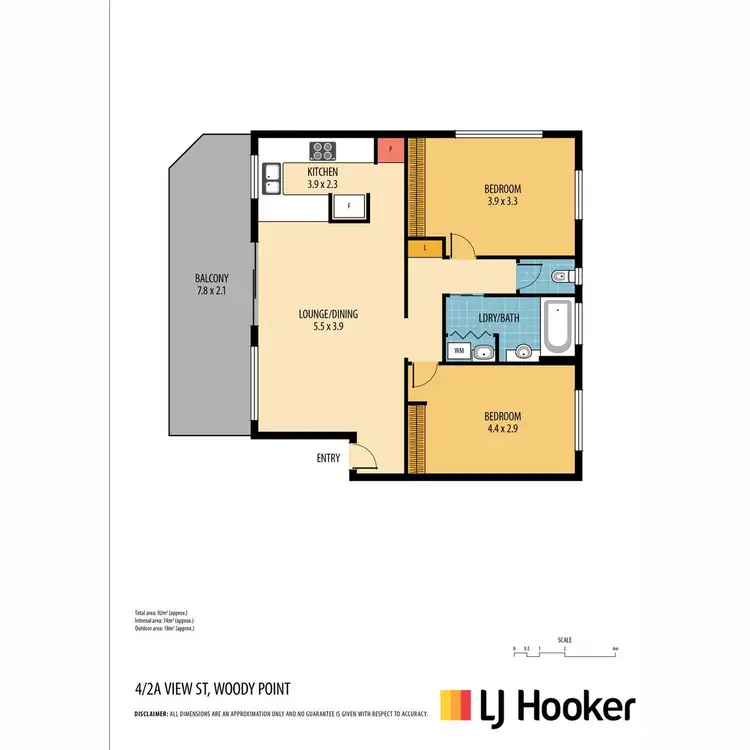 Floorplan of Homely unit listing, 4/2A View Street, Woody Point QLD 4019