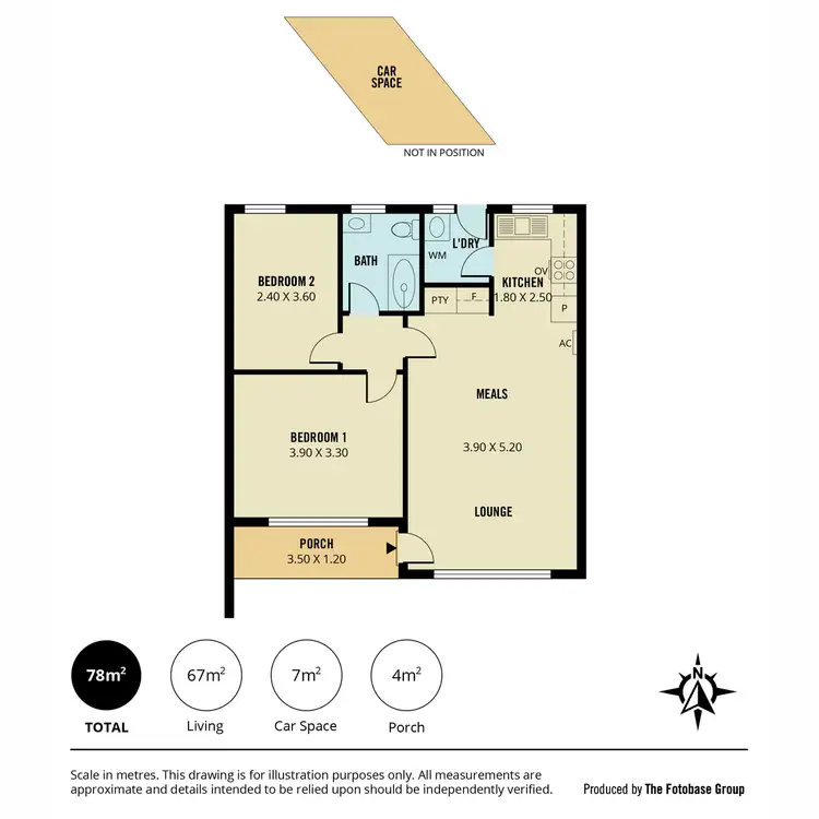 Floorplan of Homely unit listing, 1/115 Gage Street, Firle SA 5070