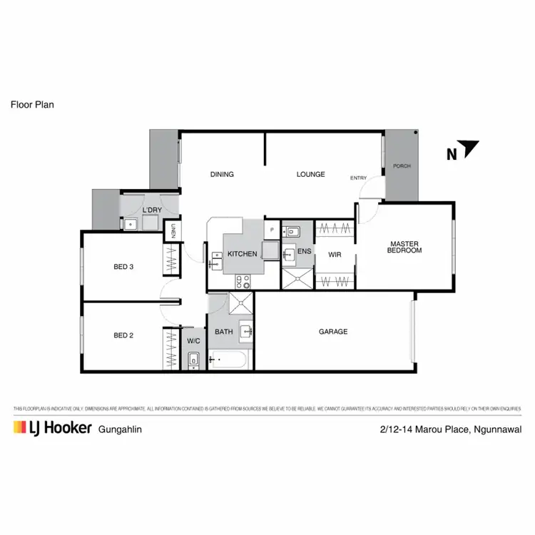 Floorplan of Homely house listing, 2/12 Marou Place, Ngunnawal ACT 2913