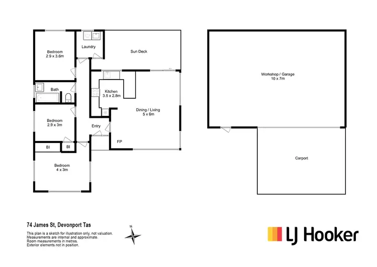 Floorplan of Homely house listing, 74 James Street, Devonport TAS 7310