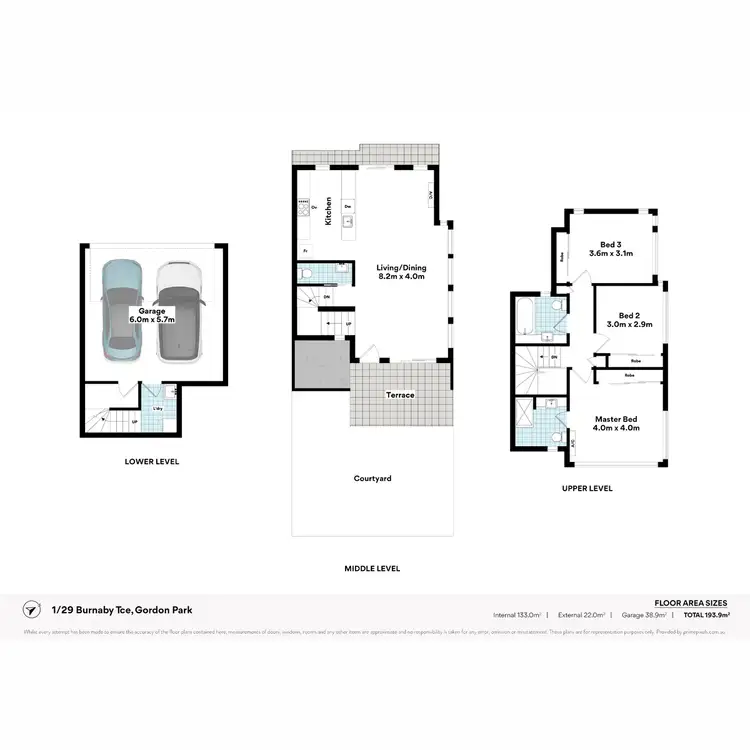 Floorplan of Homely townhouse listing, 1/29 Burnaby Terrace, Gordon Park QLD 4031