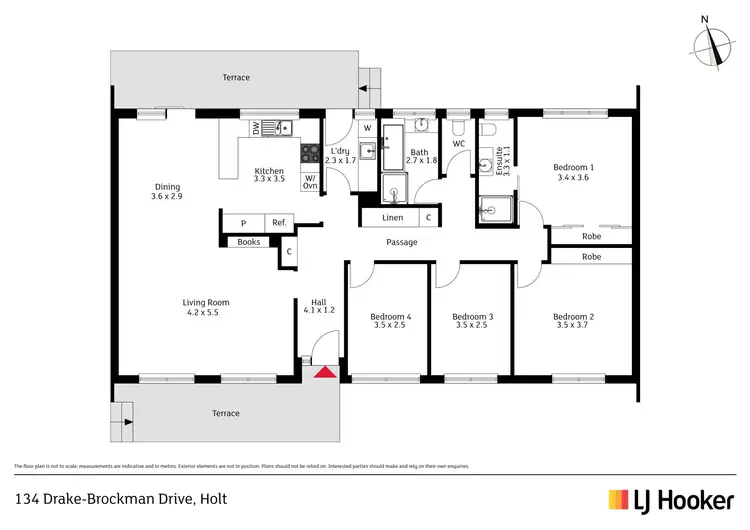 Floorplan of Homely house listing, 134 Drake-Brockman Drive, Holt ACT 2615