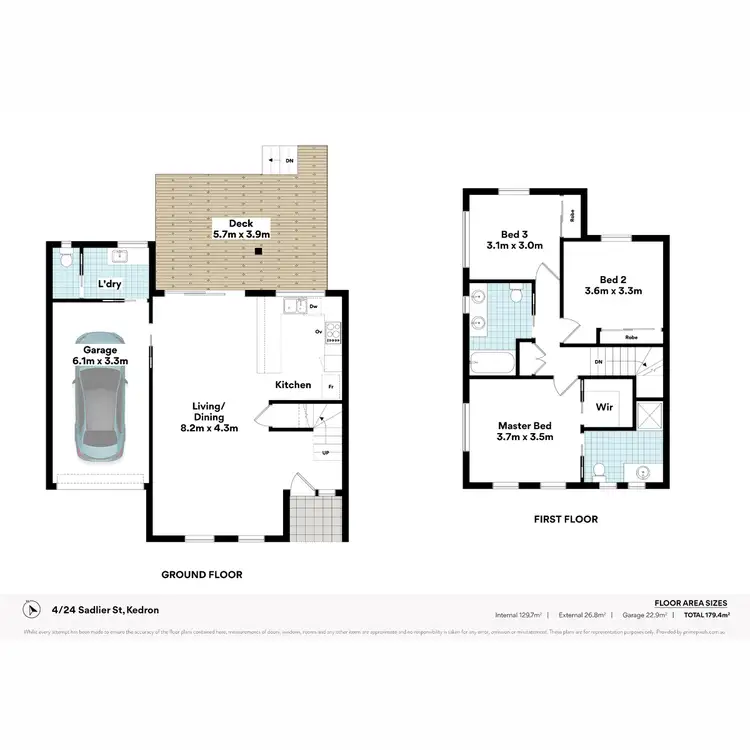 Floorplan of Homely townhouse listing, 4/24 Sadlier Street, Kedron QLD 4031