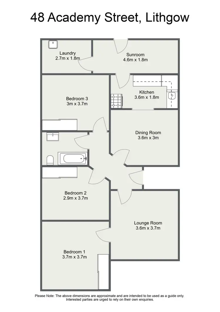 Floorplan of Homely house listing, 48 Academy Street, Lithgow NSW 2790
