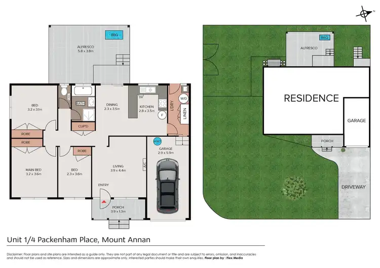 Floorplan of Homely semi-detached listing, 1/4 Packenham Place, Mount Annan NSW 2567