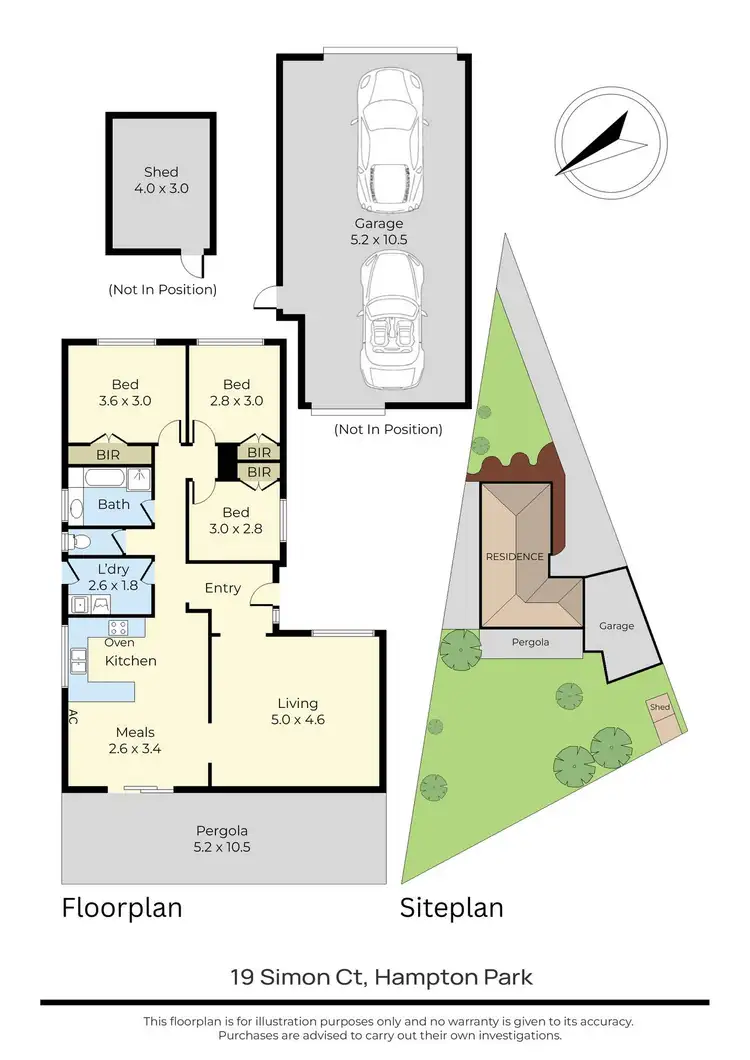 Floorplan of Homely house listing, 19 Simon Court, Hampton Park VIC 3976
