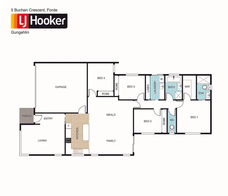 Floorplan of Homely house listing, 5 Buchan Crescent, Forde ACT 2914