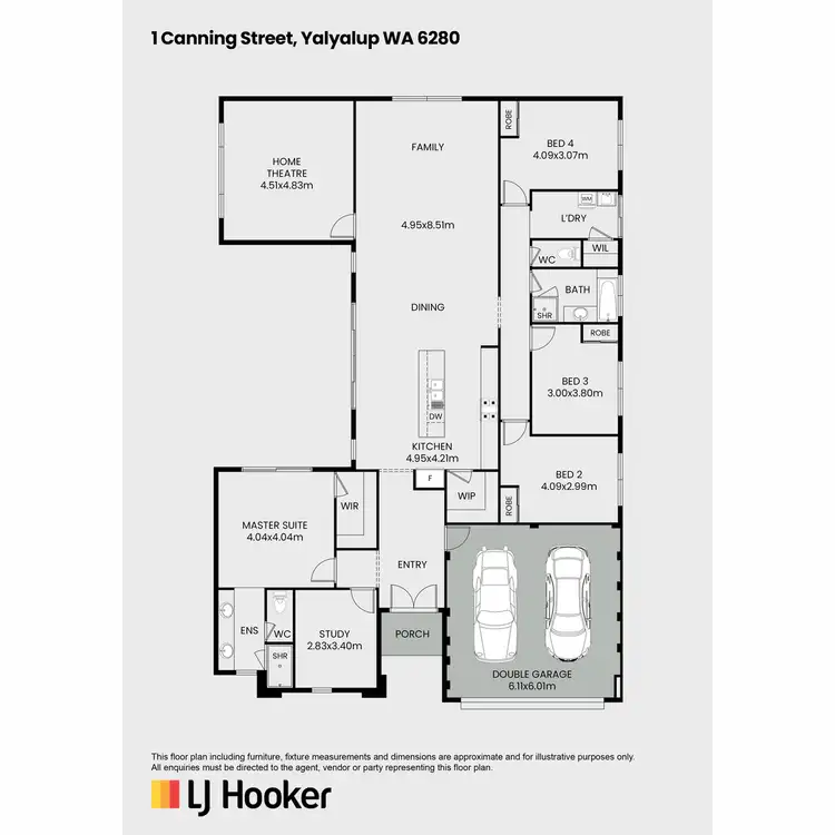 Floorplan of Homely house listing, 1 Canning Street, Yalyalup WA 6280