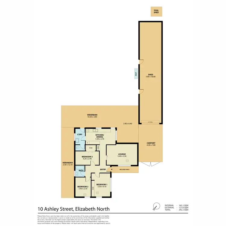 Floorplan of Homely house listing, 10 Ashley Street, Elizabeth North SA 5113