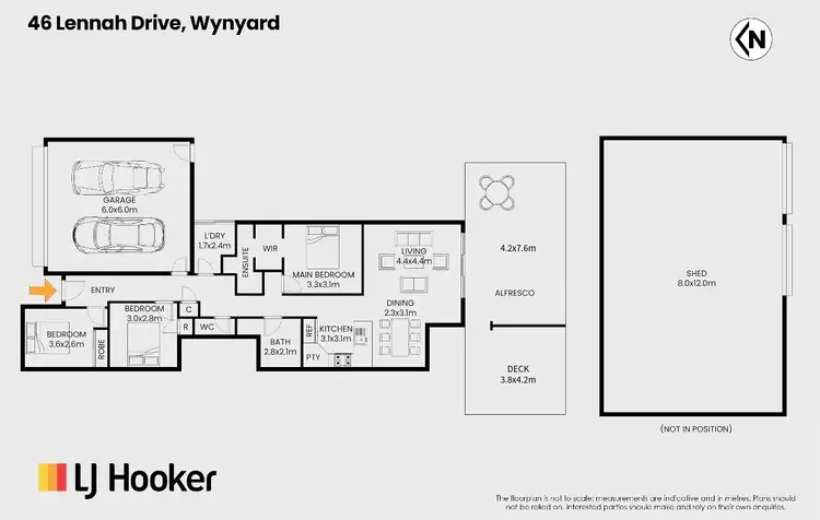 Floorplan of Homely house listing, 46 Lennah Drive, Wynyard TAS 7325