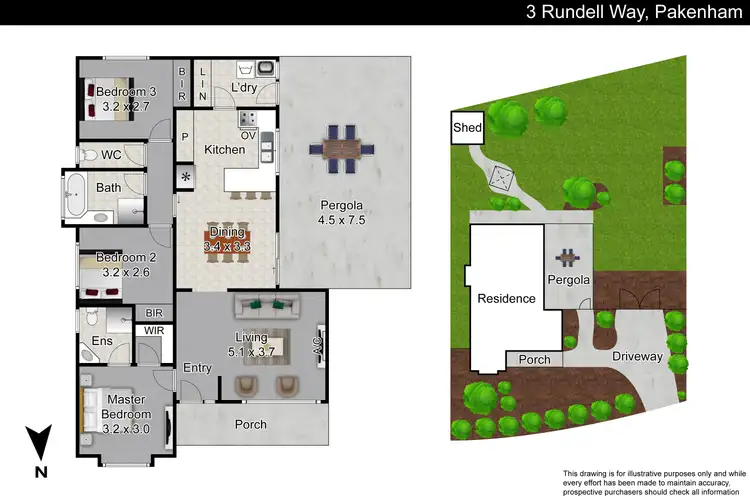 Floorplan of Homely house listing, 3 Rundell Way, Pakenham VIC 3810