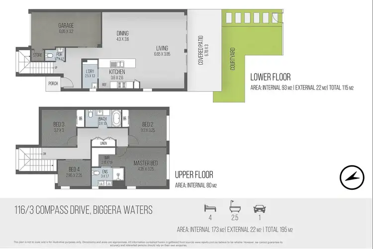 Floorplan of Homely house listing, 116/3 Compass Drive, Biggera Waters QLD 4216
