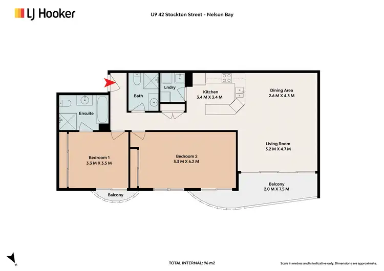 Floorplan of Homely unit listing, 9/42 Stockton Street, Nelson Bay NSW 2315