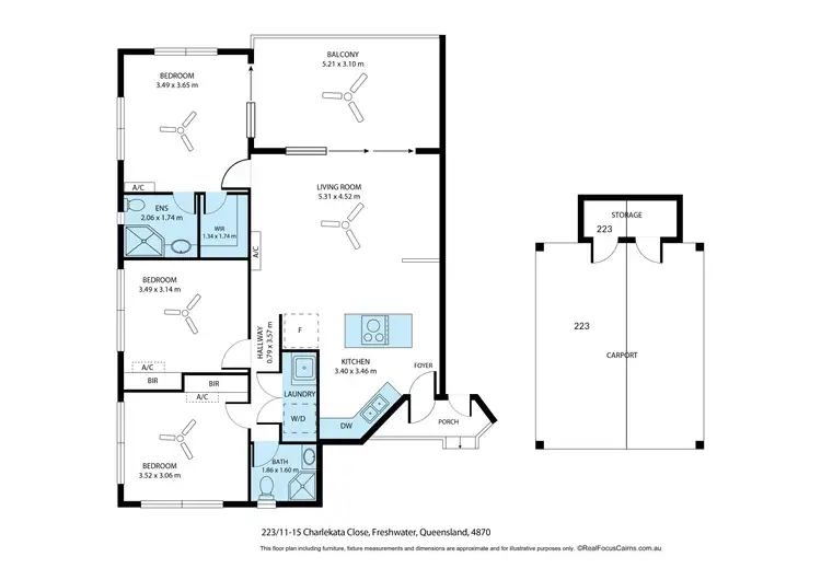 Floorplan of Homely unit listing, 223/11-15 Charlekata Close, Freshwater QLD 4870