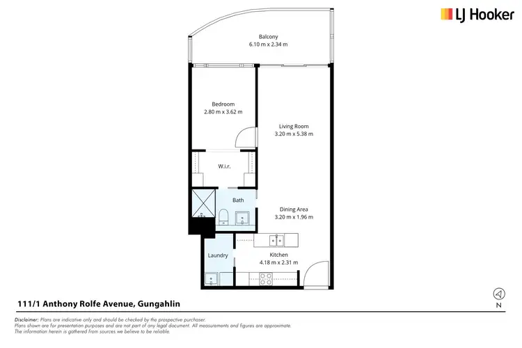 Floorplan of Homely apartment listing, 111/1 Anthony Rolfe Avenue, Gungahlin ACT 2912