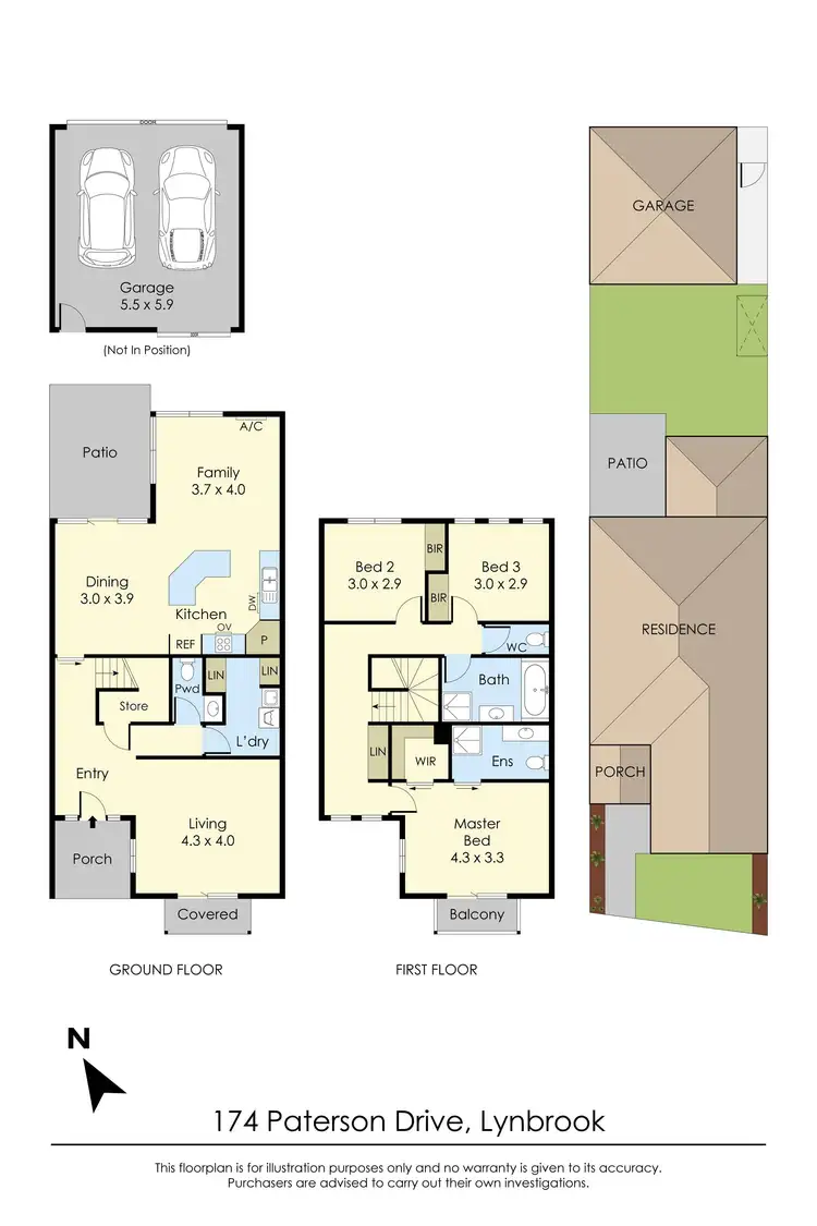 Floorplan of Homely house listing, 174 Paterson Drive, Lynbrook VIC 3975