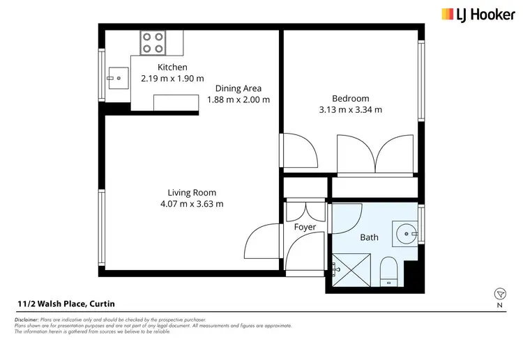 Floorplan of Homely apartment listing, 11/2 Walsh Place, Curtin ACT 2605