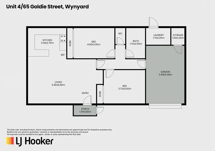 Floorplan of Homely unit listing, Unit 4/65 Goldie Street, Wynyard TAS 7325