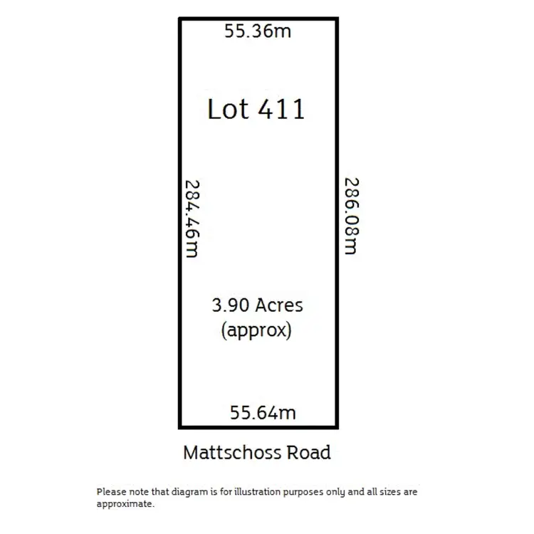 Floorplan of Homely land listing, Lot 411 Mattschoss Road, Daveyston SA 5355