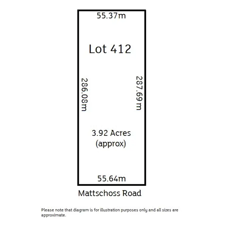 Floorplan of Homely land listing, Lot 412 Mattschoss Road, Daveyston SA 5355