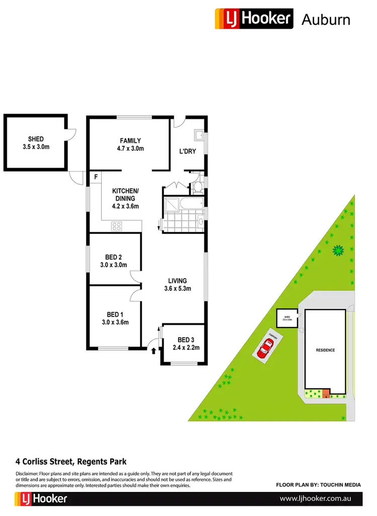 Floorplan of Homely house listing, 4 Corliss St, Regents Park NSW 2143