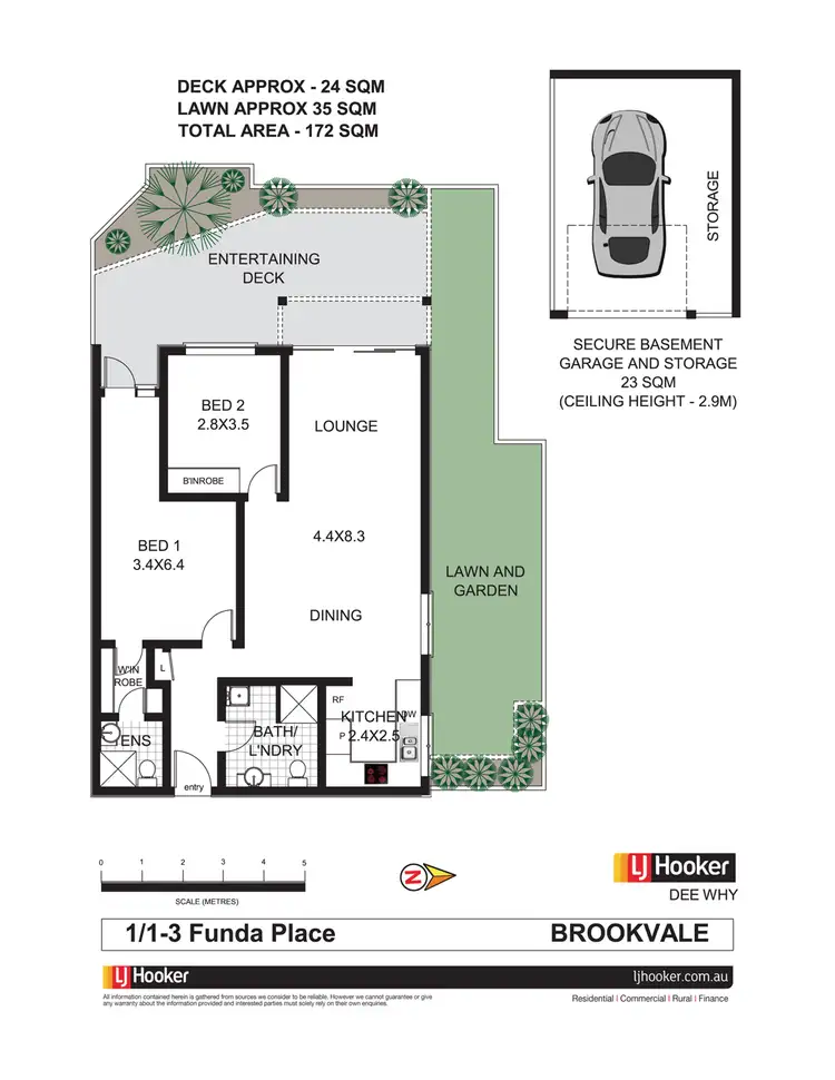 Floorplan of Homely unit listing, 1/1-3 Funda Place, Brookvale NSW 2100