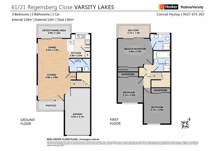 Floorplan of Homely townhouse listing, 61/21 Regensberg Close, Varsity Lakes QLD 4227