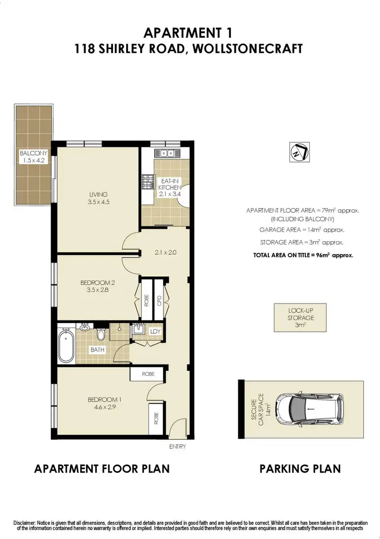 Floorplan of Homely apartment listing, 1/118 Shirley Road, Wollstonecraft NSW 2065