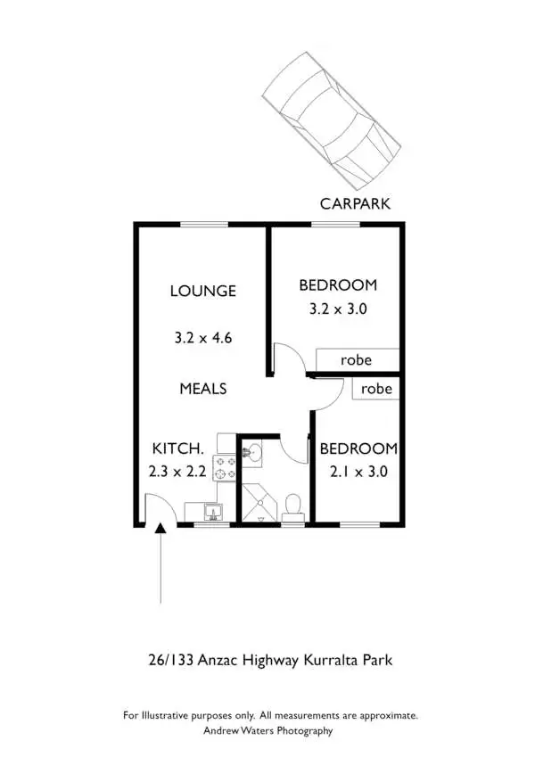 Floorplan of Homely unit listing, 26/133 Anzac Highway, Kurralta Park SA 5037