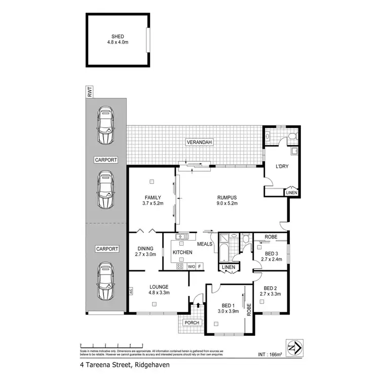 Floorplan of Homely house listing, 4 Tareena Street, Ridgehaven SA 5097