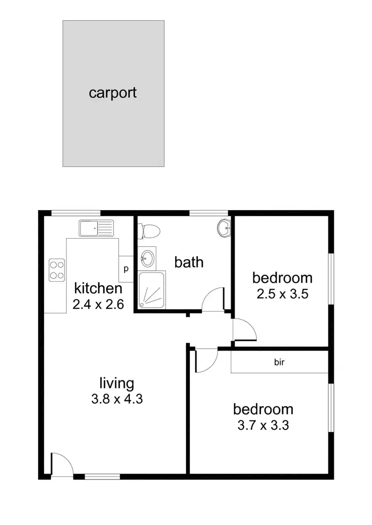 Floorplan of Homely unit listing, 14/73 O G Road, Klemzig SA 5087