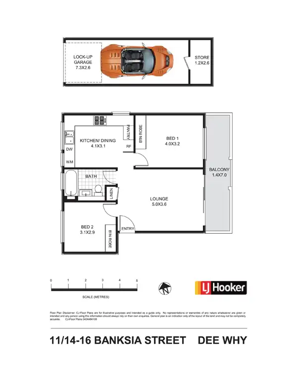 Floorplan of Homely unit listing, 11 14-16 Banksia St, Dee Why NSW 2099