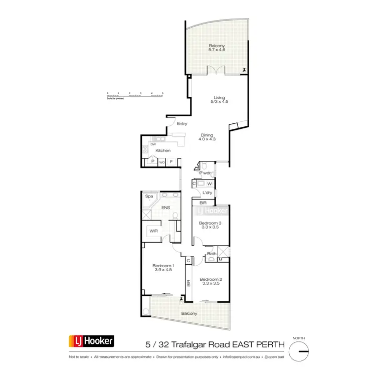 Floorplan of Homely apartment listing, 5/32 Trafalgar Road, East Perth WA 6004