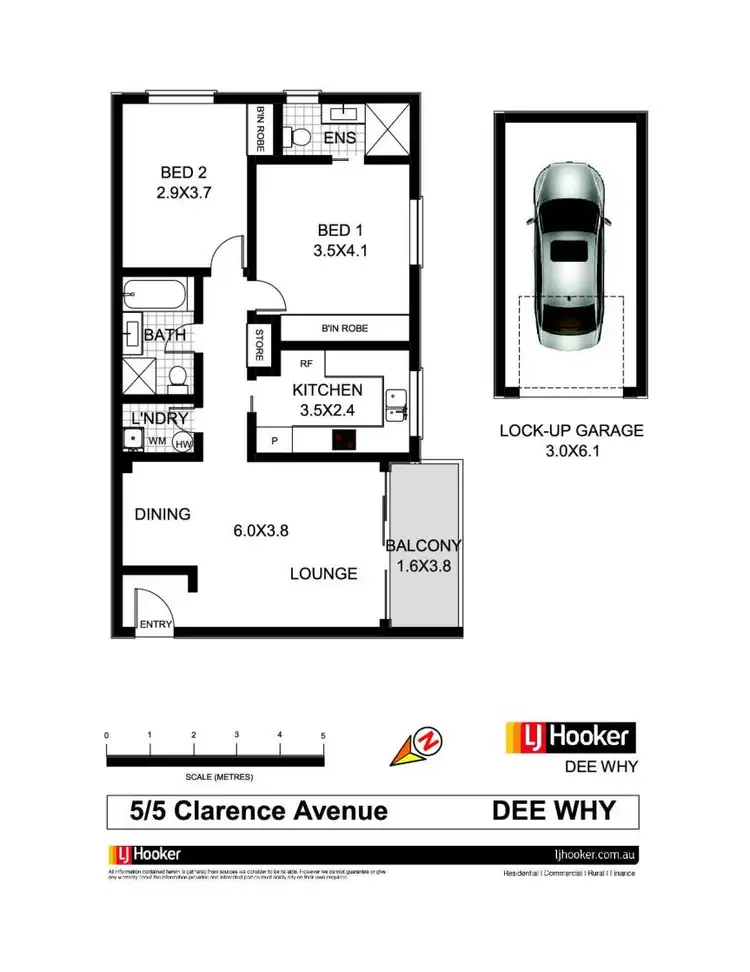 Floorplan of Homely apartment listing, 5/5 Clarence Avenue, Dee Why NSW 2099