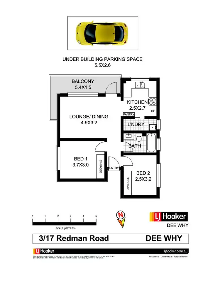 Floorplan of Homely unit listing, 3/17 Redman Road, Dee Why NSW 2099