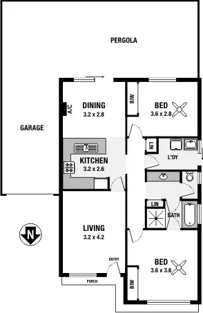 Floorplan of Homely unit listing, 29-70 Kiekebusch Road, Gulfview Heights SA 5096
