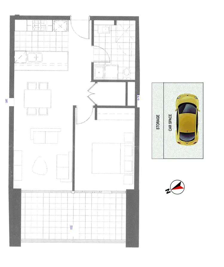 Floorplan of Homely unit listing, 62/50 Walker Street, Rhodes NSW 2138