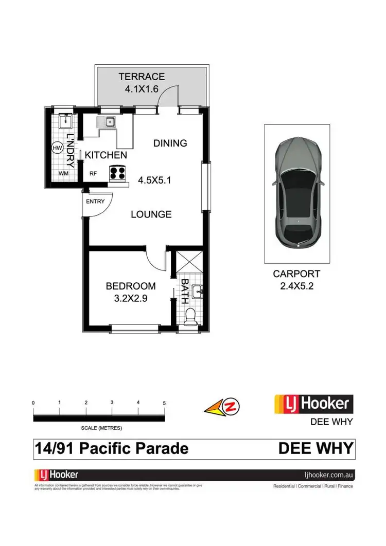 Floorplan of Homely unit listing, 14/91 Pacific Parade, Dee Why NSW 2099
