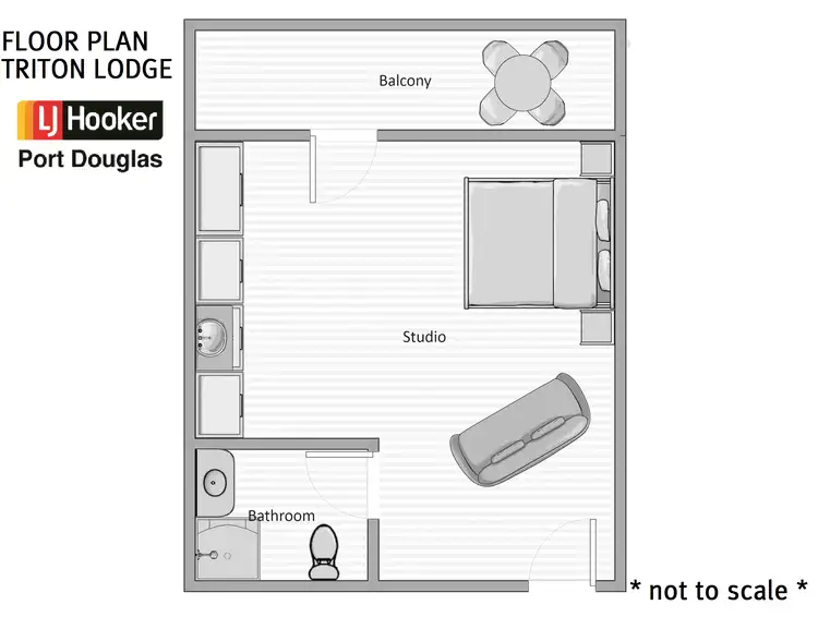 Floorplan of Homely studio listing, 9 Triton Lodge/4 Triton Crescent, Port Douglas QLD 4877